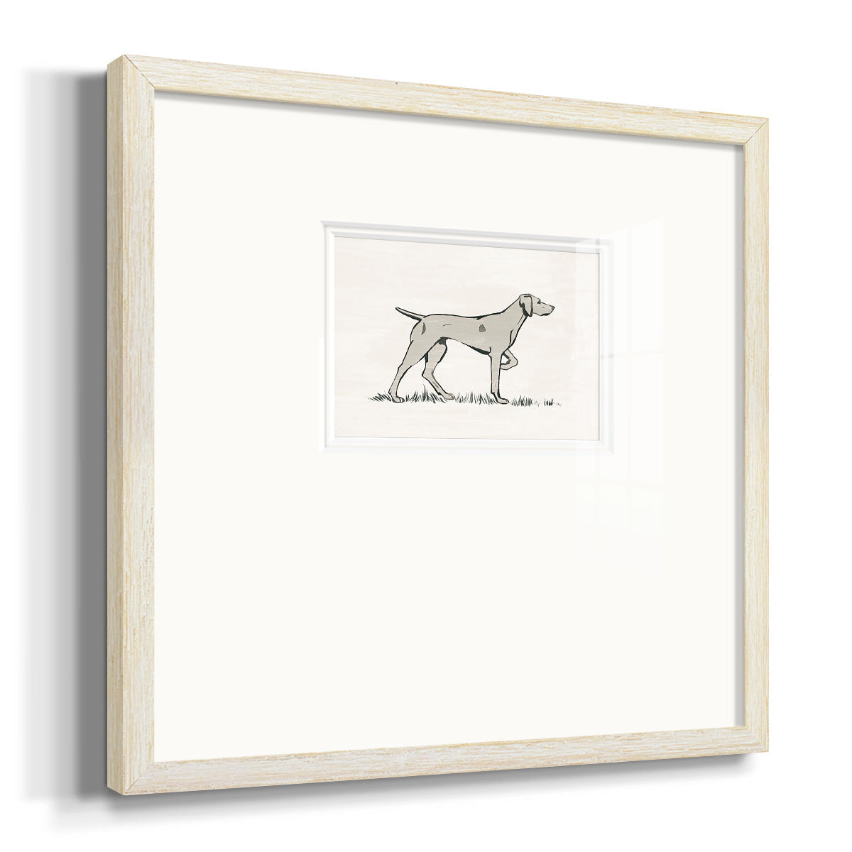 Neutral Pointer I Premium Framed Print Double Matboard