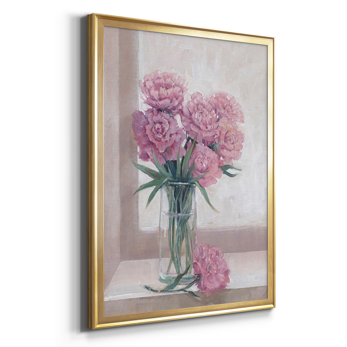 Windowsill Floral II - Modern Framed Canvas Print