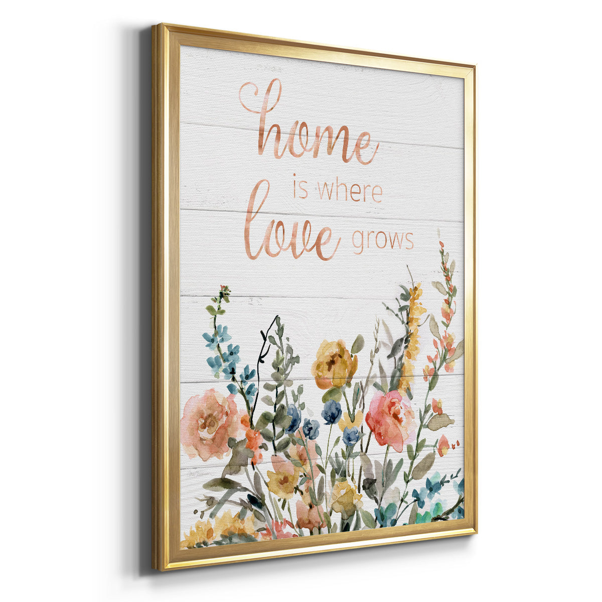 Home is Where Love Grows - Modern Framed Canvas Print
