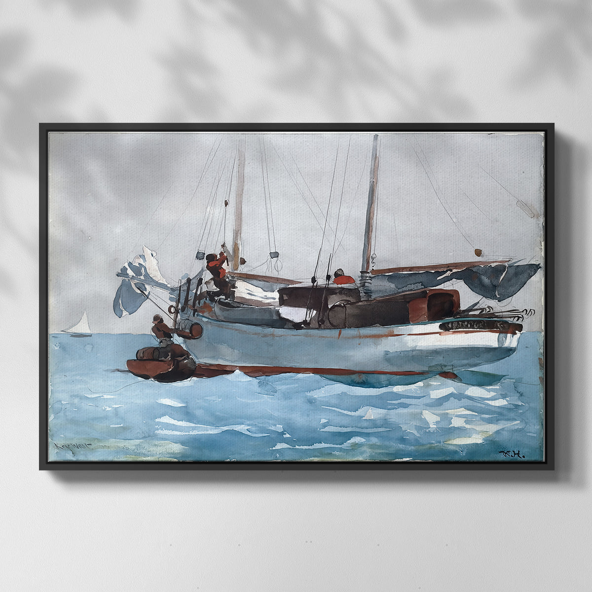 Taking on Wet Provisions, 1903 - Floater Framed Canvas Print