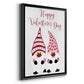 Valentines Gnomes - Modern Framed Canvas Print