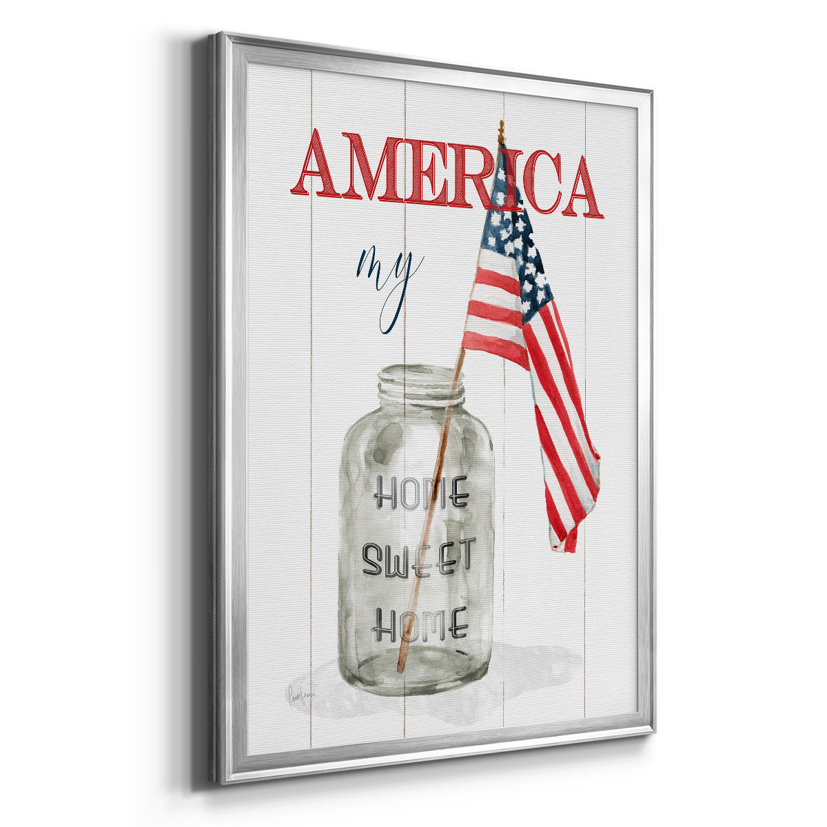 America My Home Sweet Home - Modern Framed Canvas Print