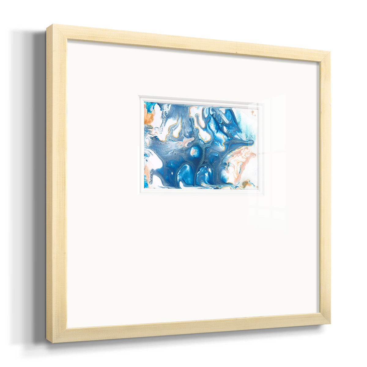 Dancing Blue II Premium Framed Print Double Matboard