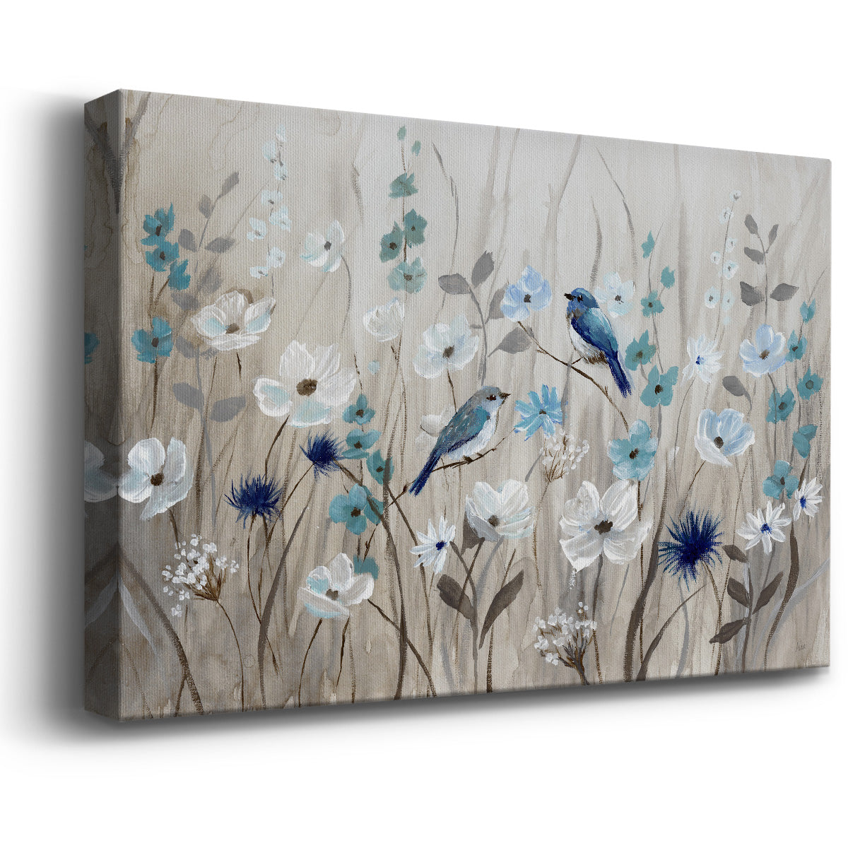 Bluebirds in Spring Premium Gallery Wrapped Canvas - Ready to Hang