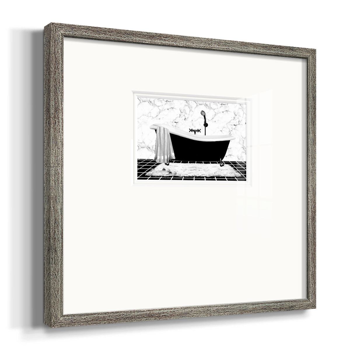 Modern Bath I Premium Framed Print Double Matboard