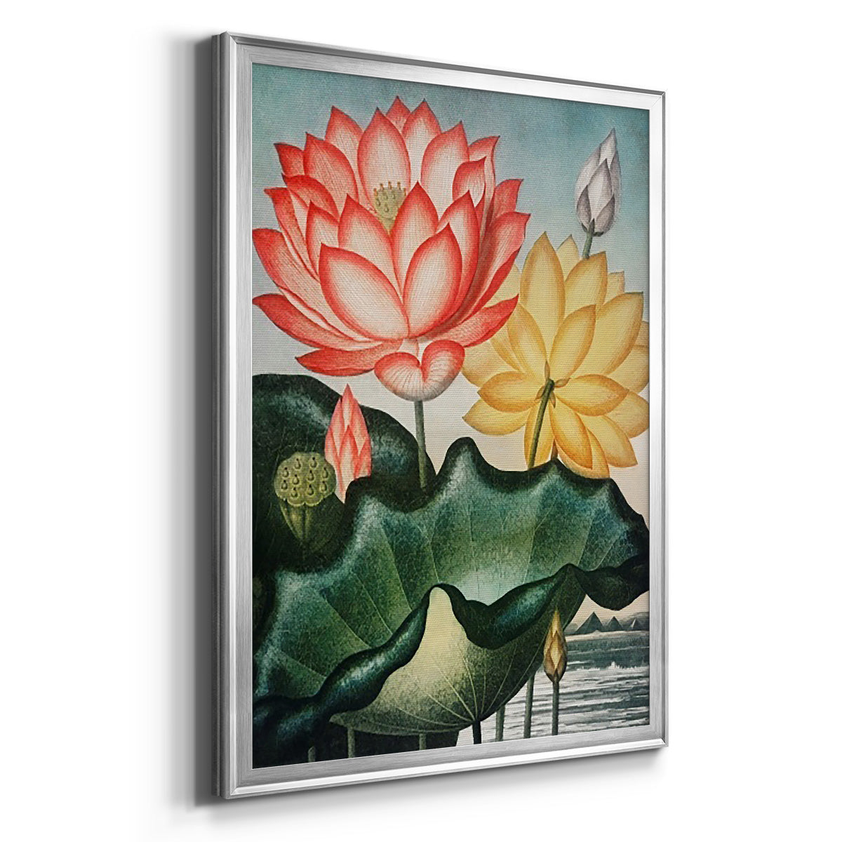 Temple of Flora V - Modern Framed Canvas Print