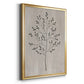 Leaves and Wood II - Modern Framed Canvas Print