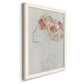 Fashion Floral Silhouette II - Barnwood Framed Canvas Print