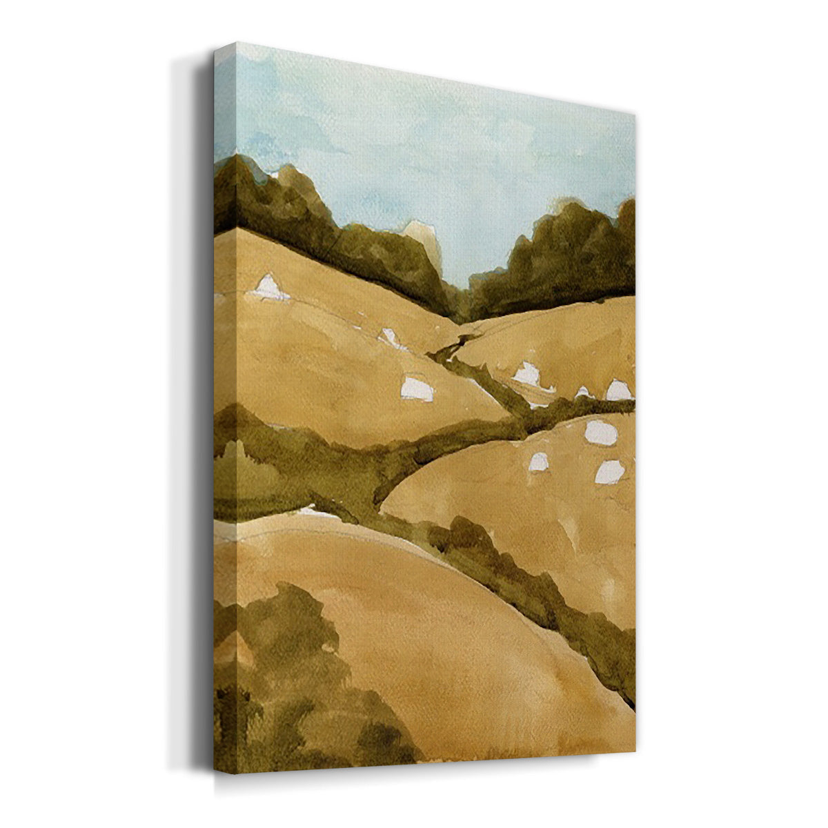 Scattered Sheep I Premium Gallery Wrapped Canvas - Ready to Hang