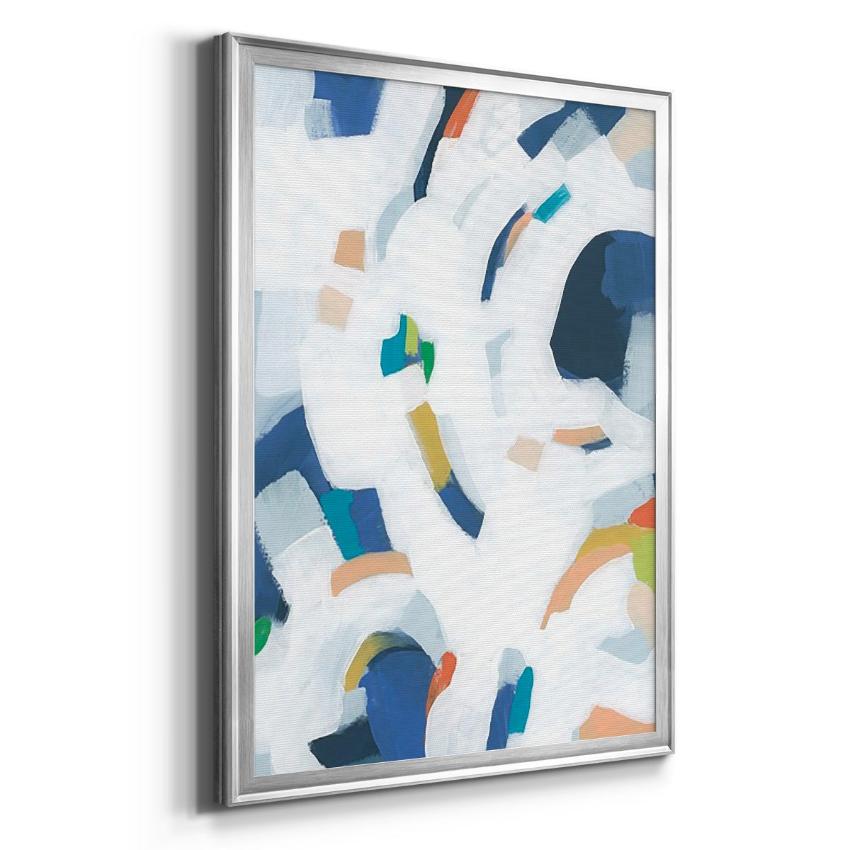 Bright Orbit II - Modern Framed Canvas Print