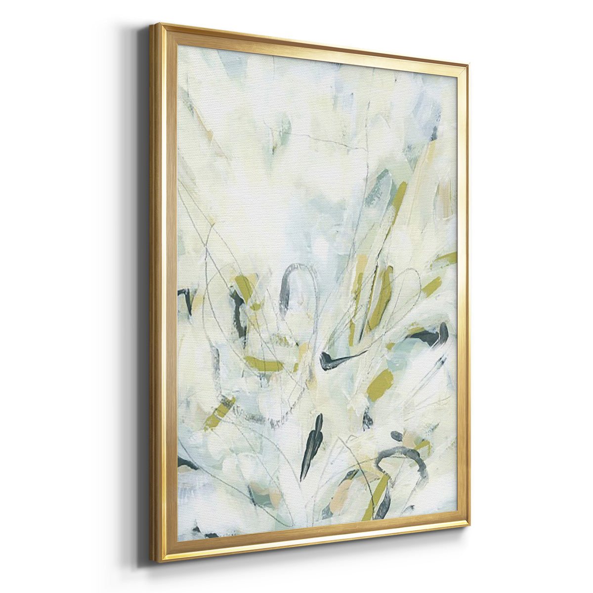 Ice Scribe II - Modern Framed Canvas Print