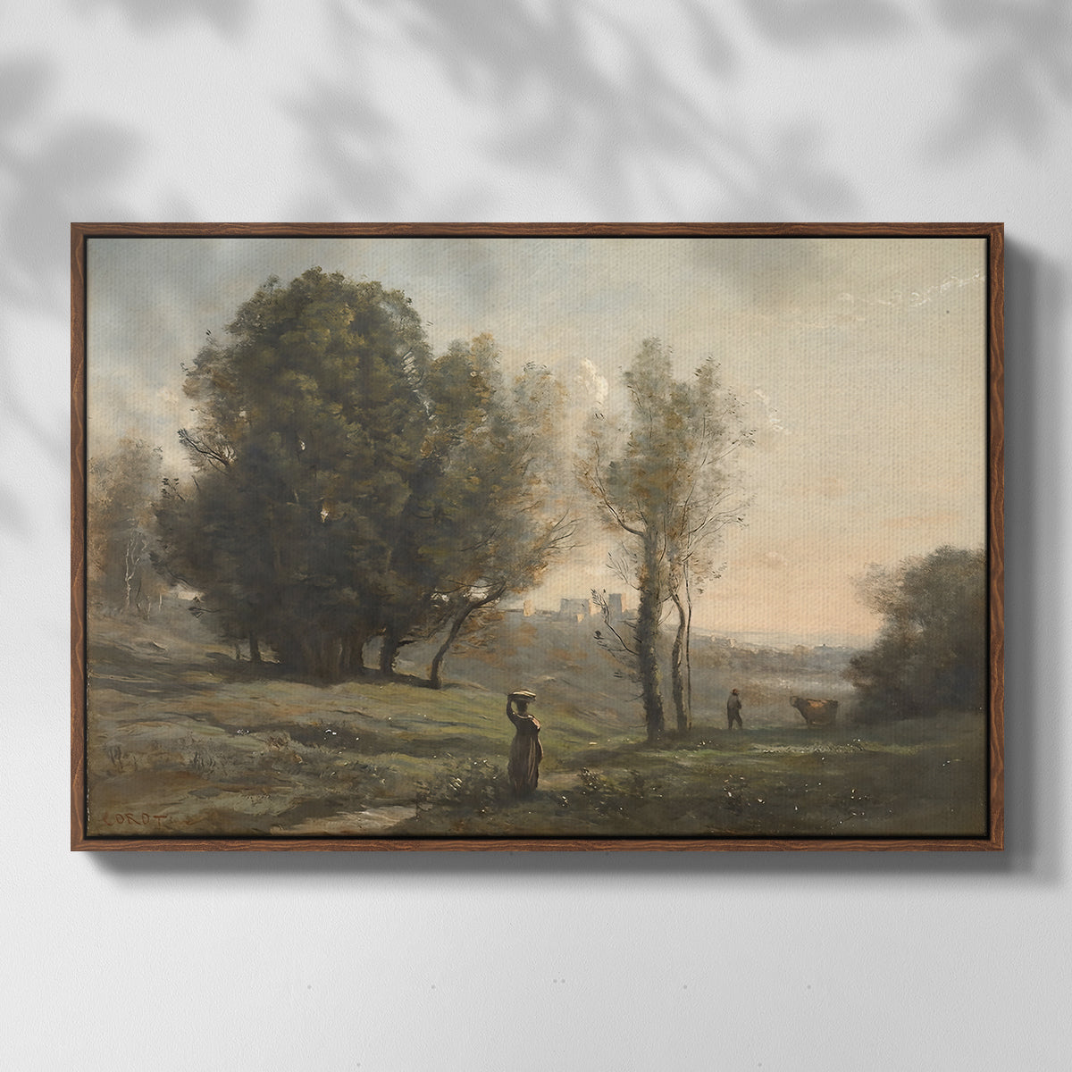 Landscape (Souvenir of les landes), c. 1872 - Floater Framed Canvas Print