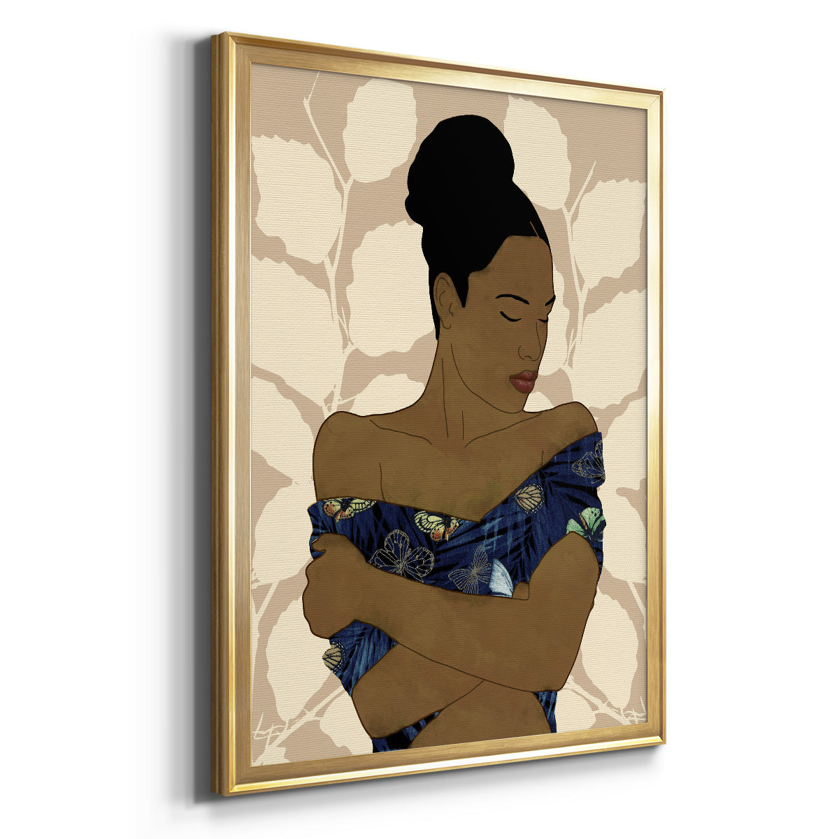 Ethnic Beauty II - Modern Framed Canvas Print