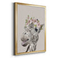 Peek A Boo Giraffe I - Modern Framed Canvas Print