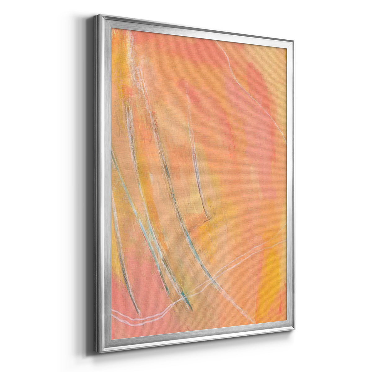 Peach Bliss I - Modern Framed Canvas Print