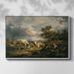 Young Peasant Couple Resting in the Field, 1829 - Floater Framed Canvas Print