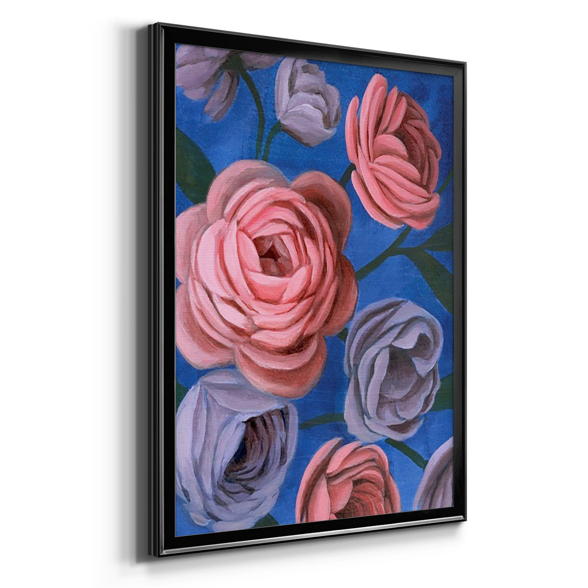 Layered Petals II - Modern Framed Canvas Print