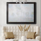 Impressionist atmospheric landscape in morning haze by Claude Monet in an ornate black frame with gilded inner detail displayed in a neutral-toned interior setting.