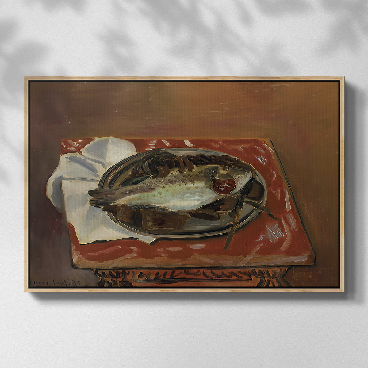 Still Life with Bream (Nature morte à la daurade), 1920 - Floater Framed Canvas Print