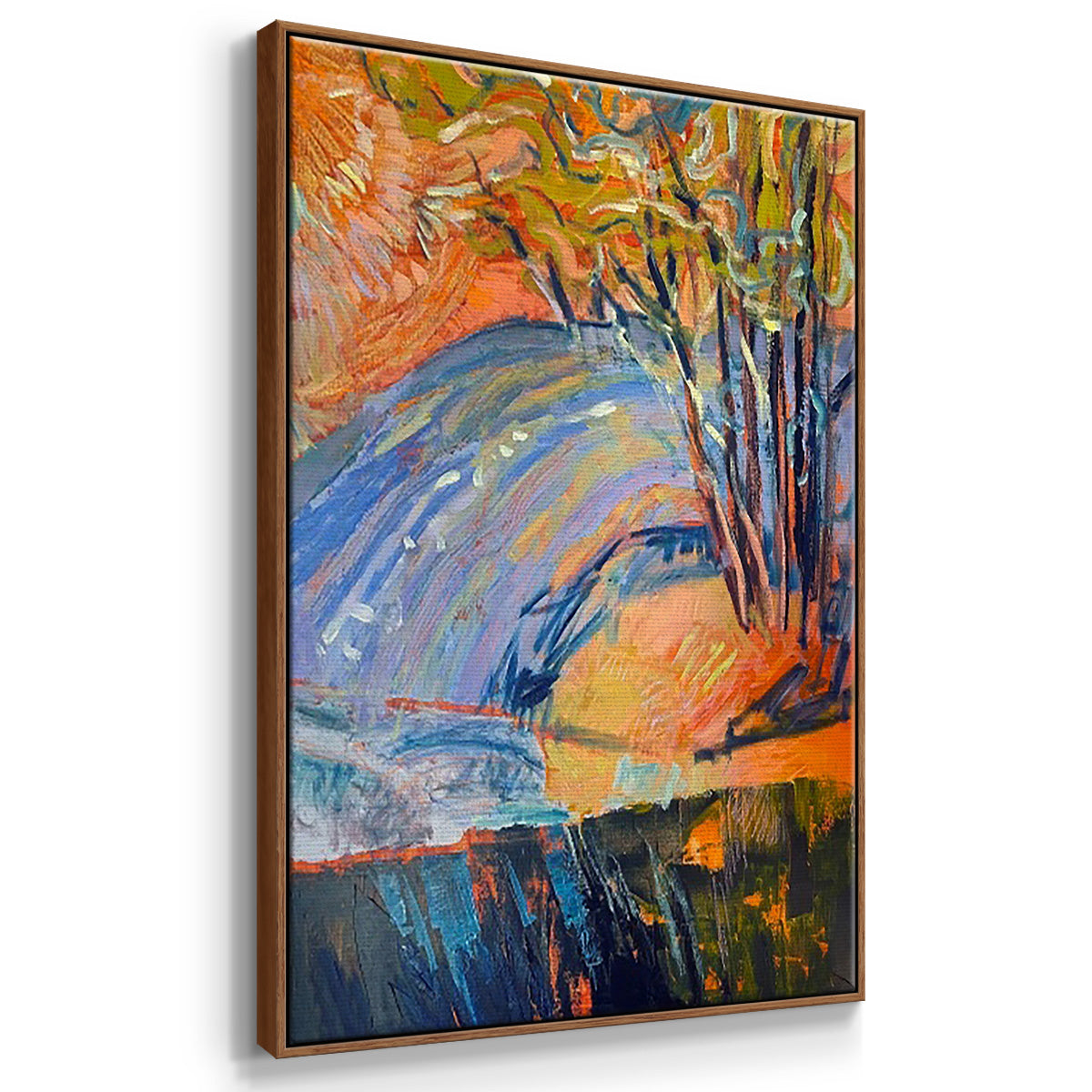 Cadmium Winter Solstice I - Framed Premium Gallery Wrapped Canvas L Frame 3 Piece Set - Ready to Hang