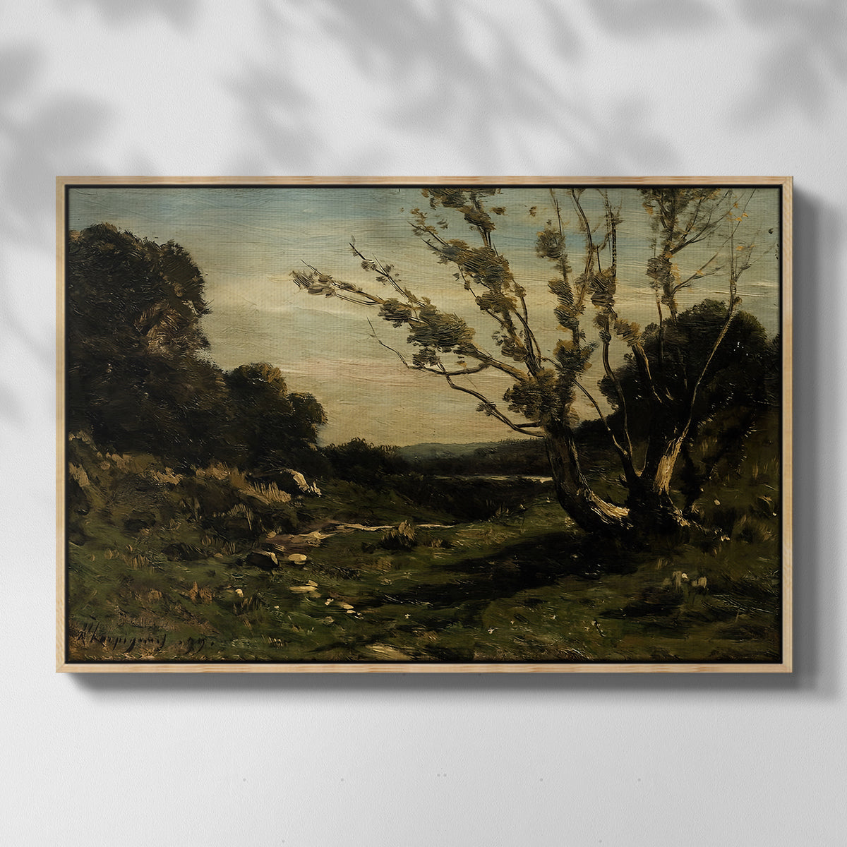Morning in the Nievre, 1877 - Floater Framed Canvas Print