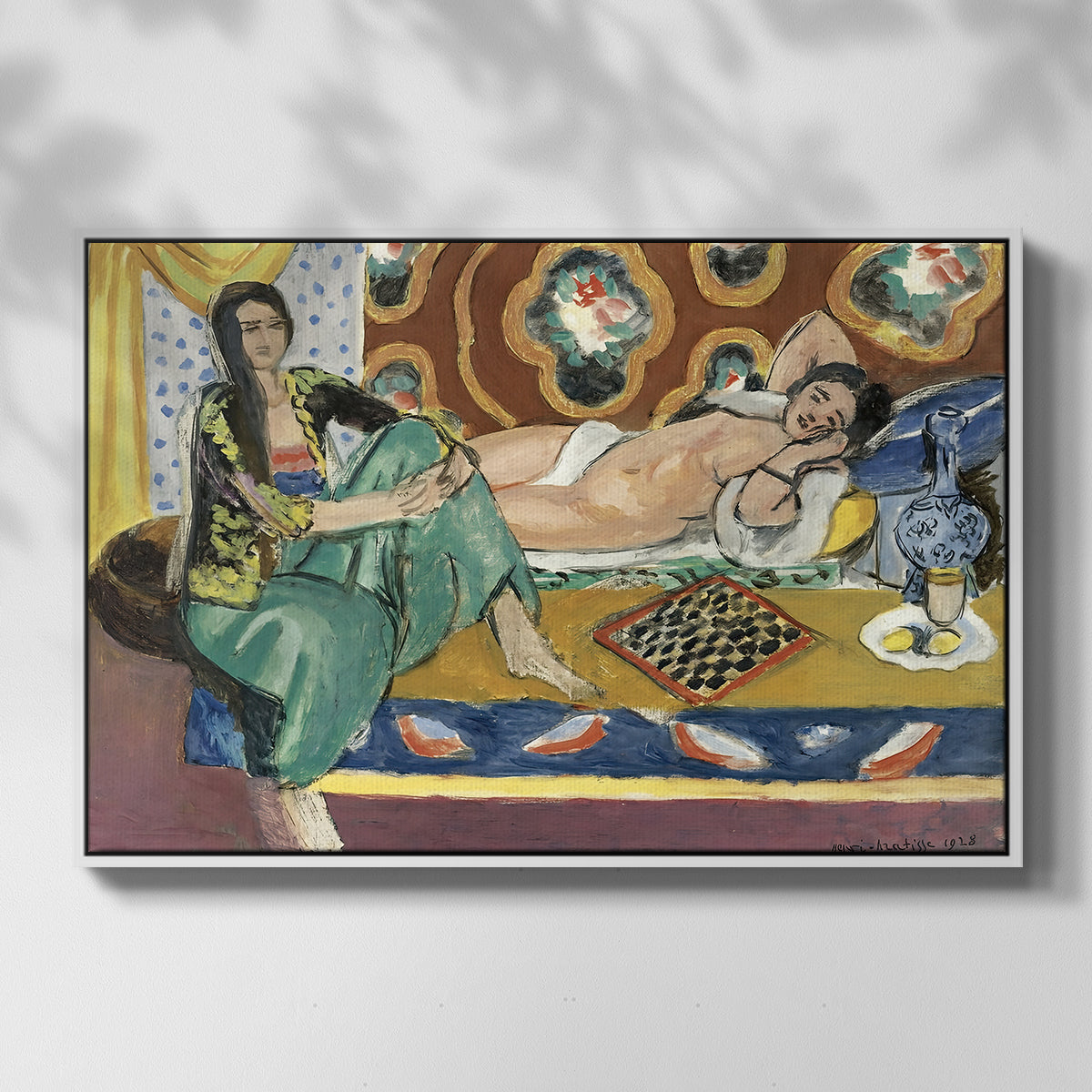 Odalisques Playing Checkers (Odalisques jouant aux dames), 1928 - Floater Framed Canvas Print
