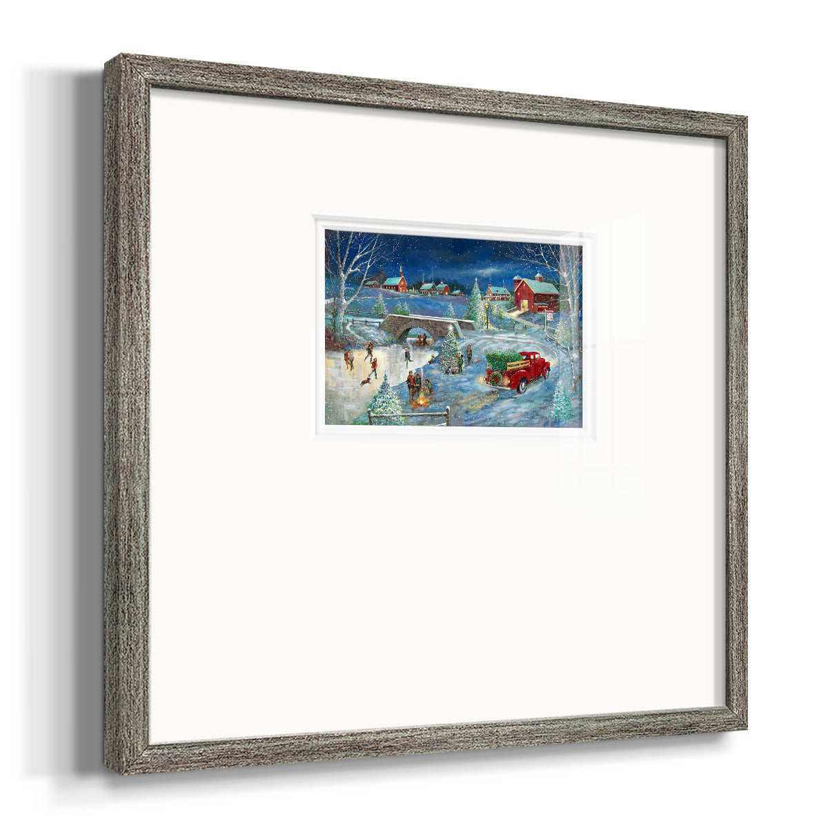 Warm Holiday Memories Premium Framed Print Double Matboard