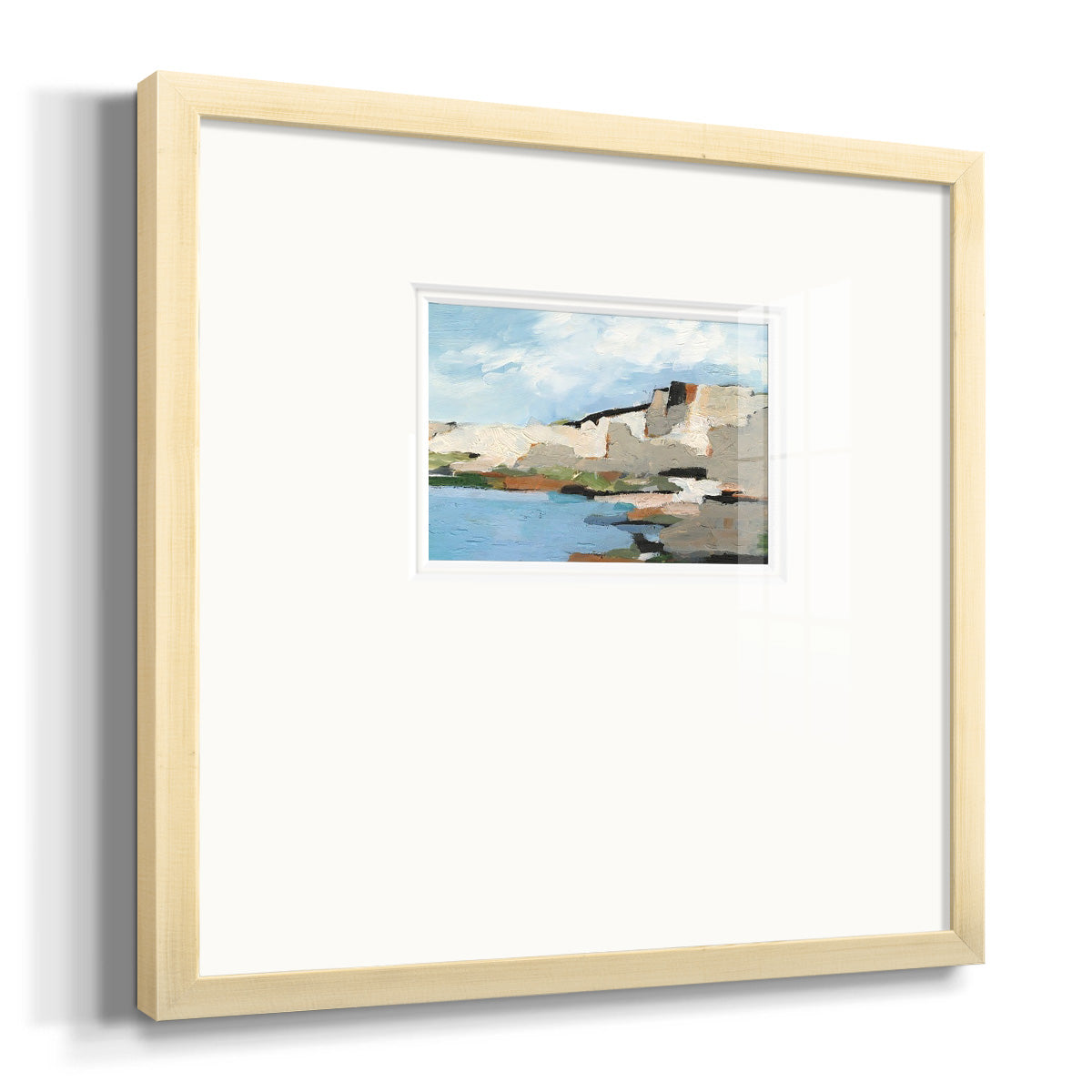 White Rock Cliffs II Premium Framed Print Double Matboard