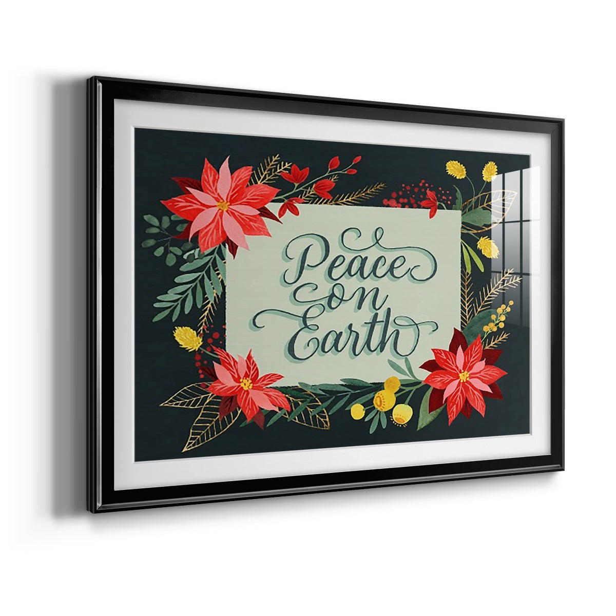 Bright Christmas Night  II - Modern Framed Art Print