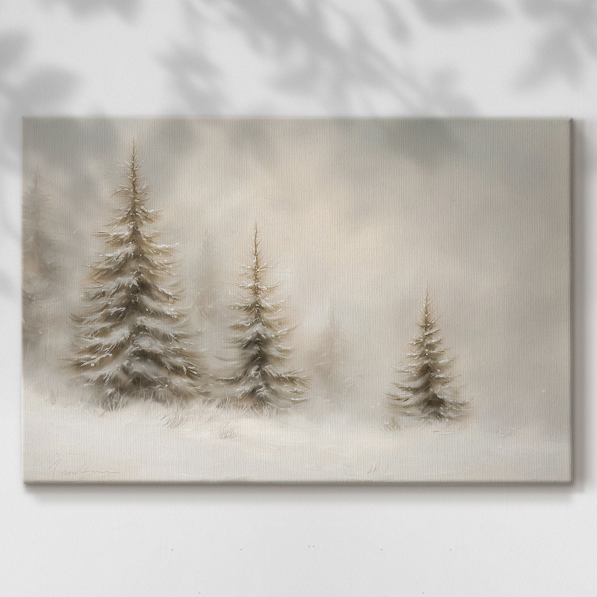 Gilded Fir Carol - Canvas Art Print