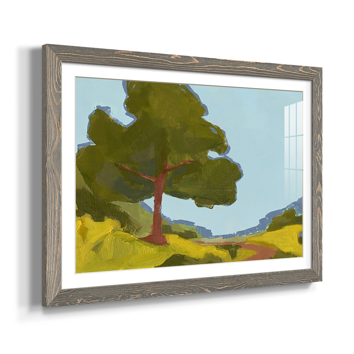 Bright Park II - Barnwood Framed Art Print
