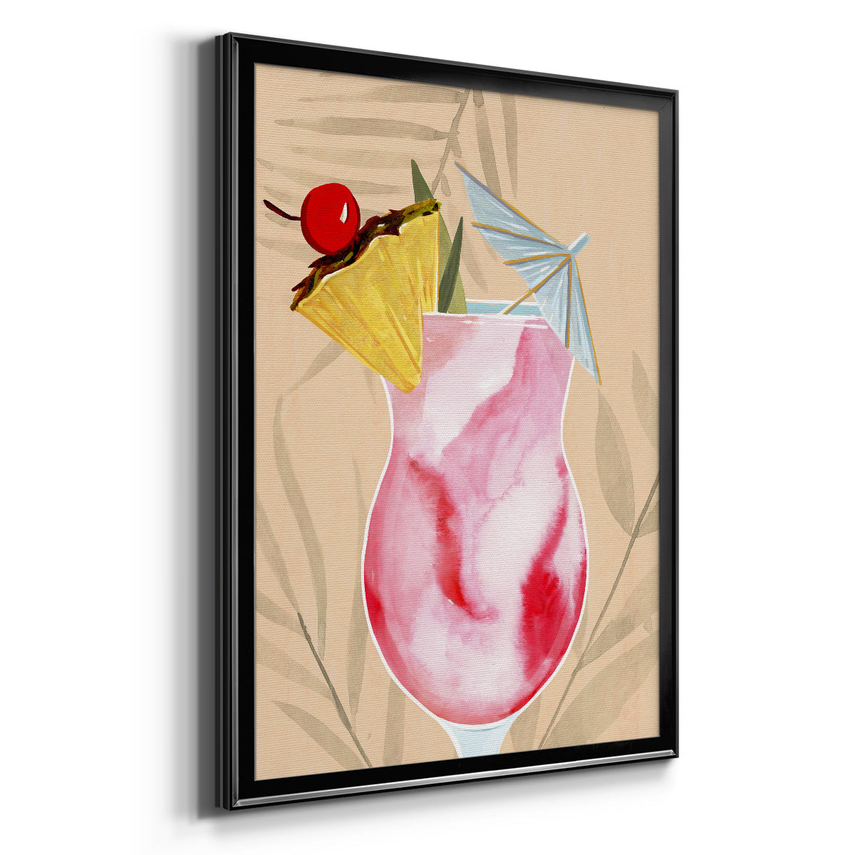 Tropical Cocktail II - Modern Framed Canvas Print