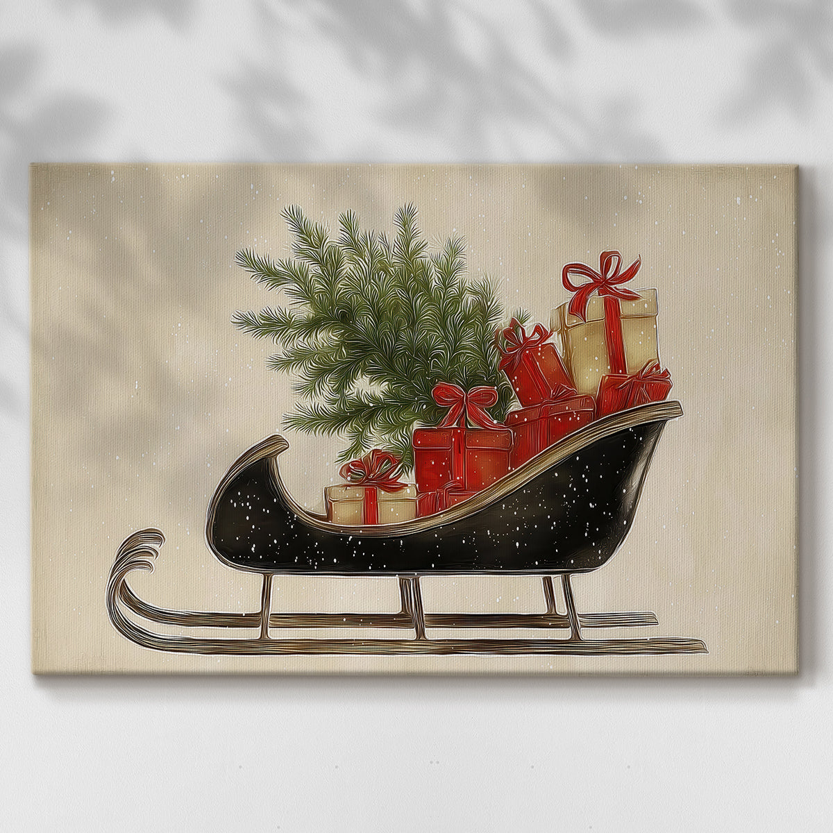 Eve of Golden Sleigh - Canvas Art Print