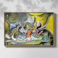 Still Life with Cat and Lobster, 1962 - Floater Framed Canvas Print