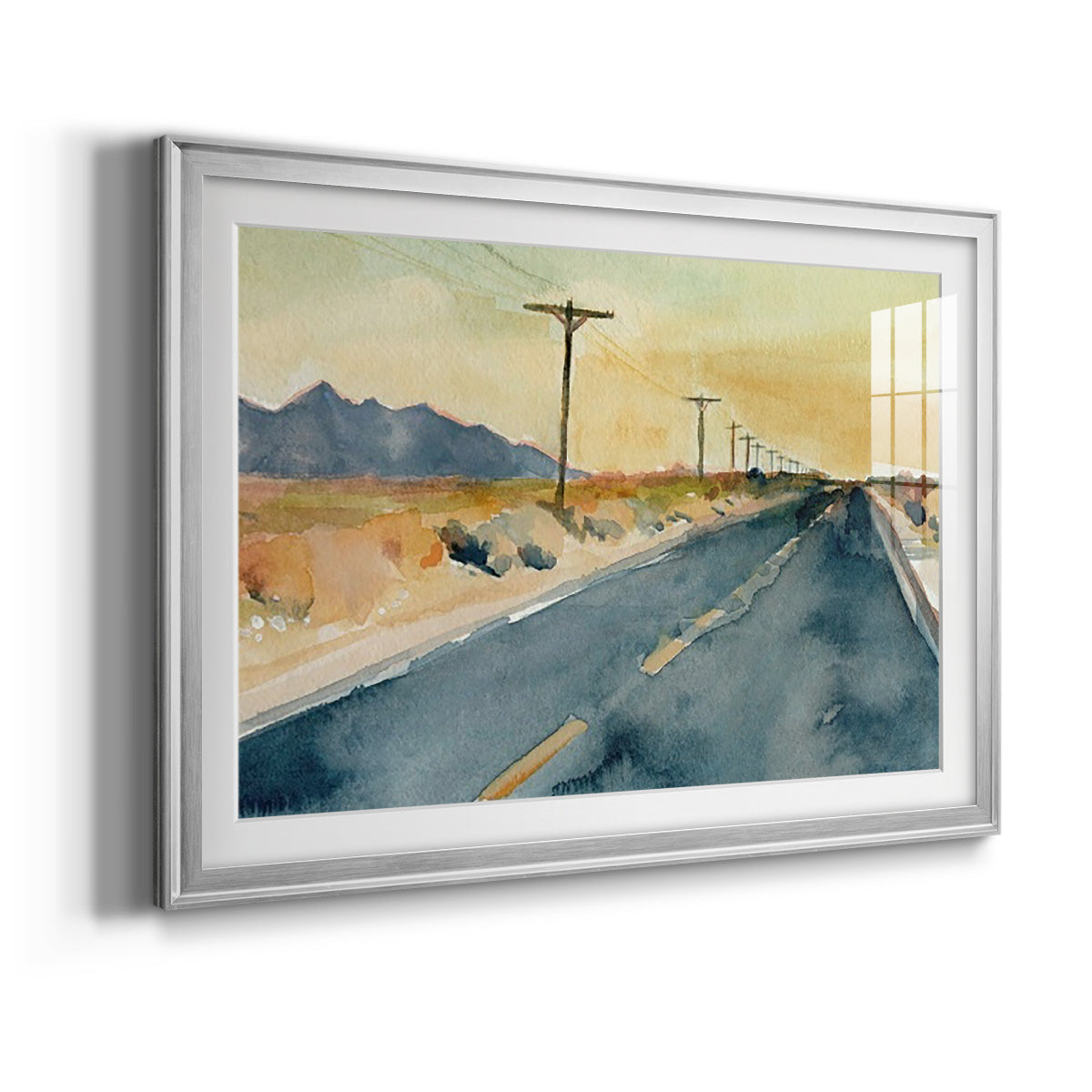 Deserted Highway II Premium Framed Print - Ready to Hang