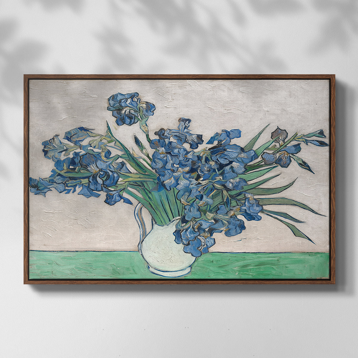 Irises, 1890 - Floater Framed Canvas Print