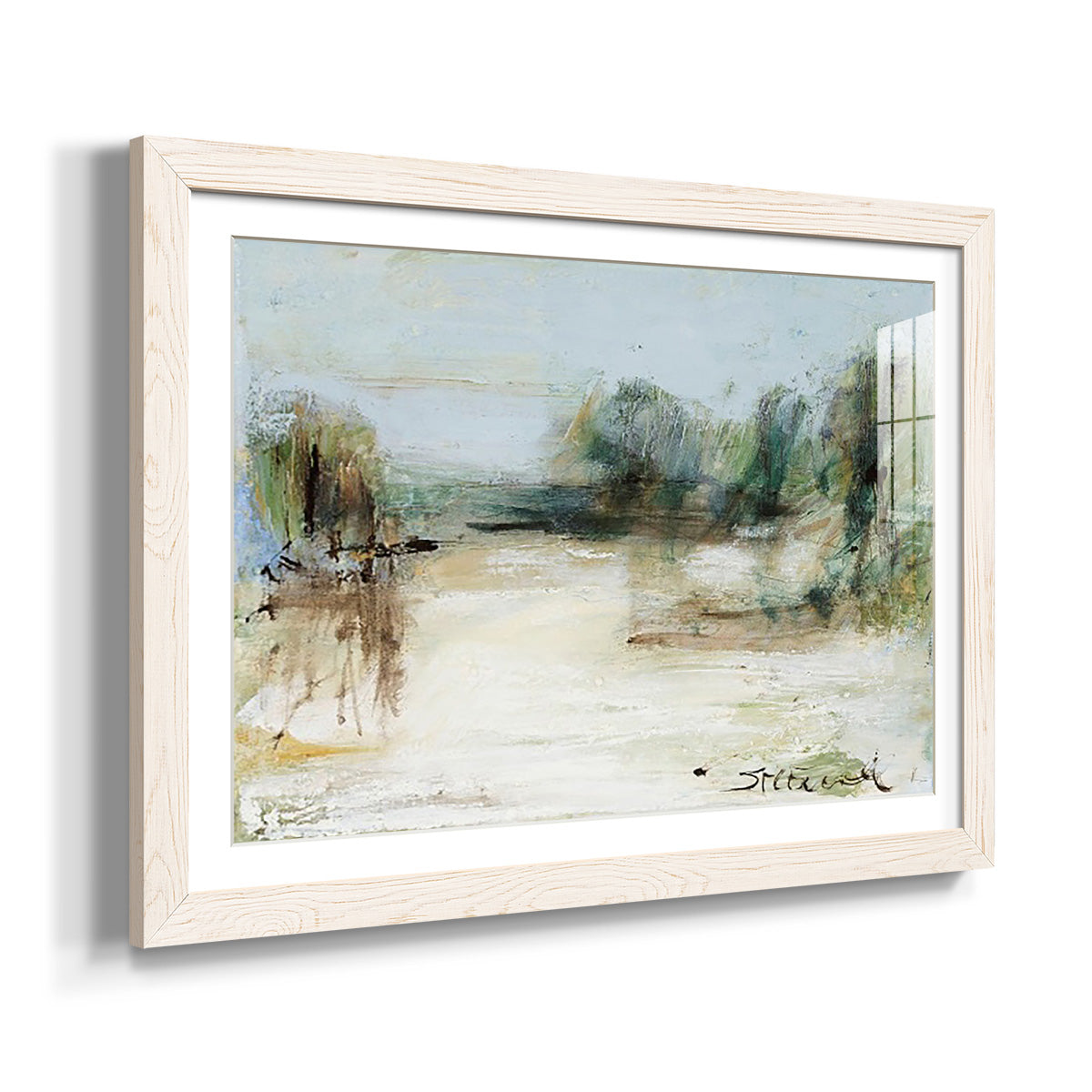 Wintery Horizon III - Barnwood Framed Art Print