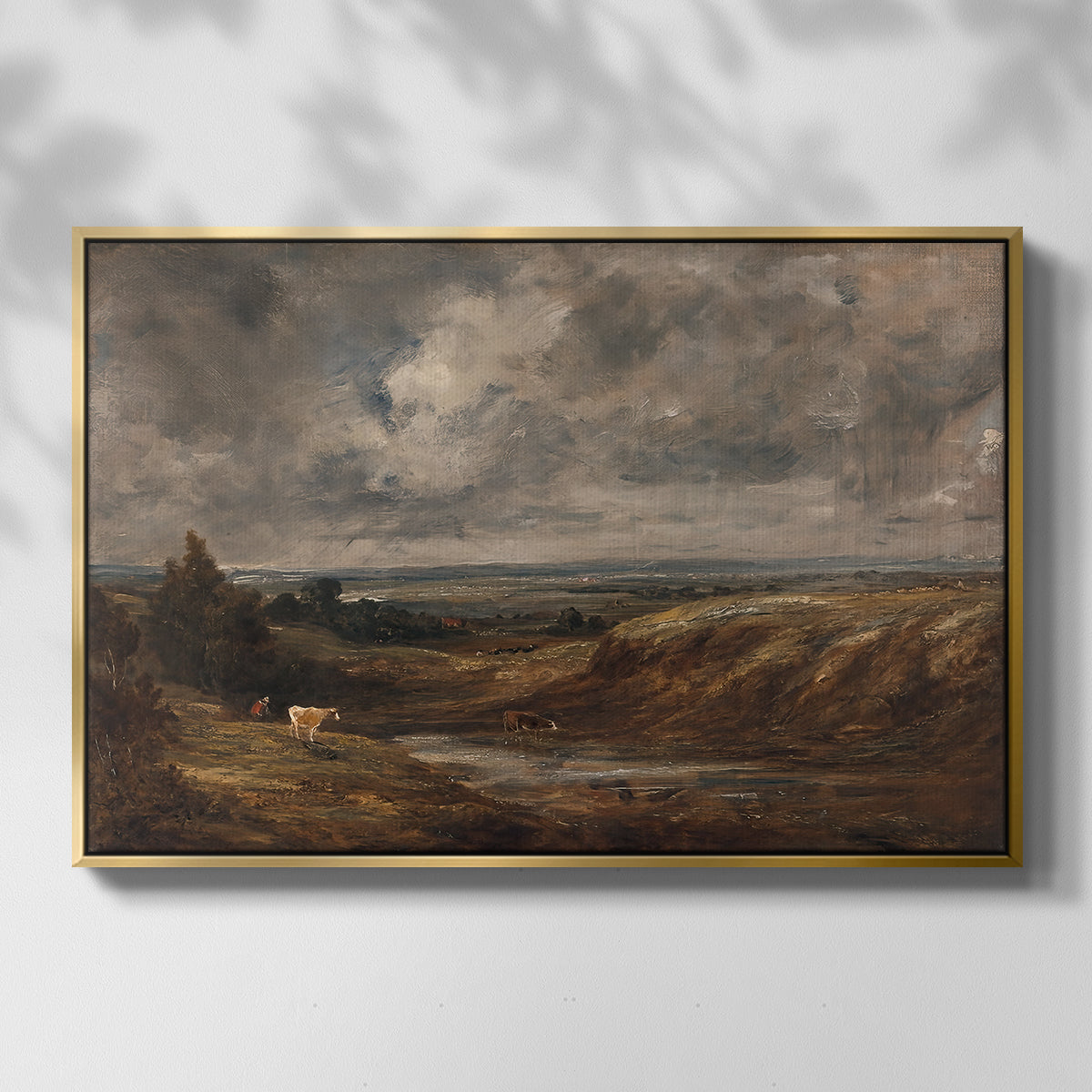 Hampstead Heath, 1825 - Floater Framed Canvas Print