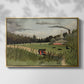 The Chair Factory at Alfortville, 1897 - Floater Framed Canvas Print