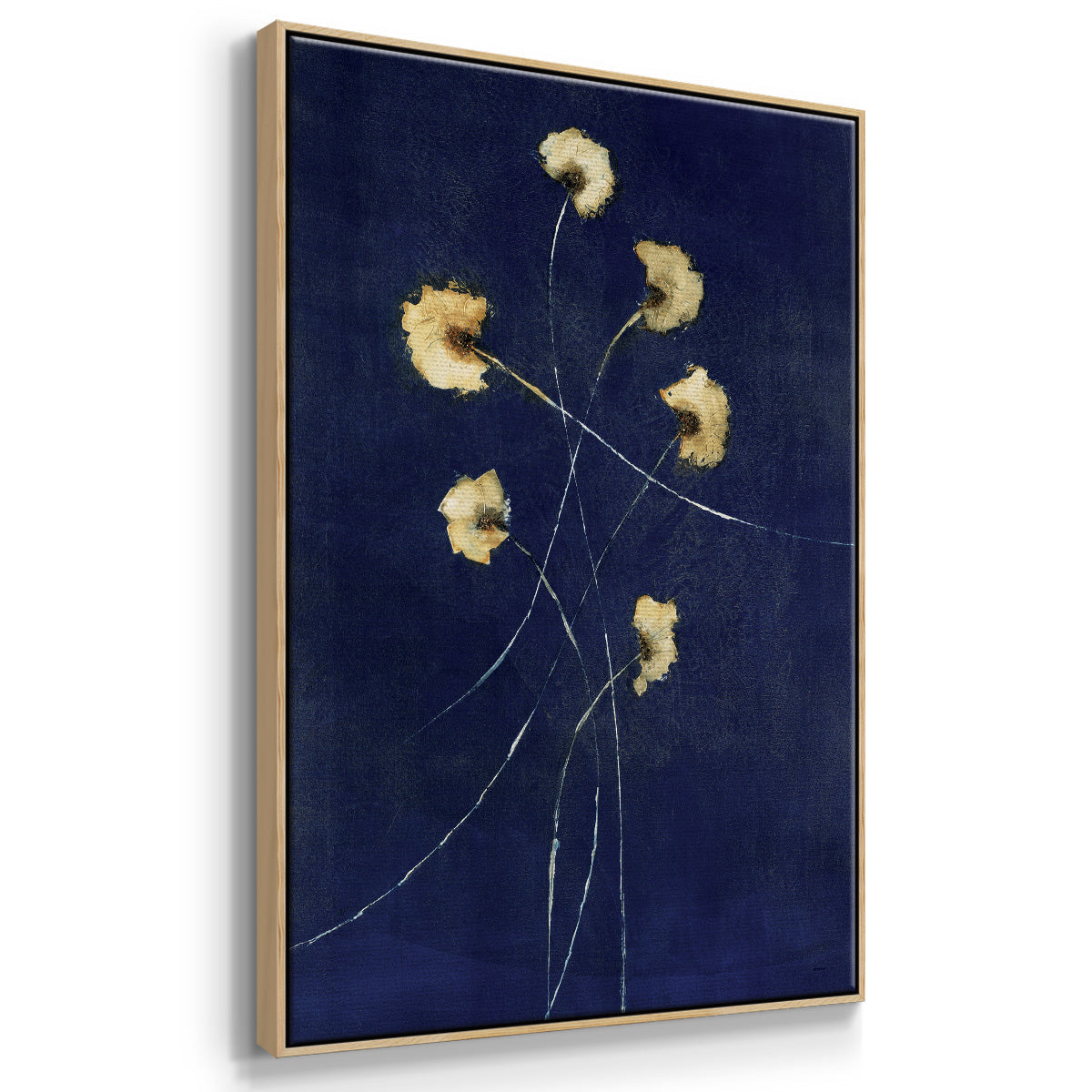 Indigo 1 - Floater Framed Canvas Print