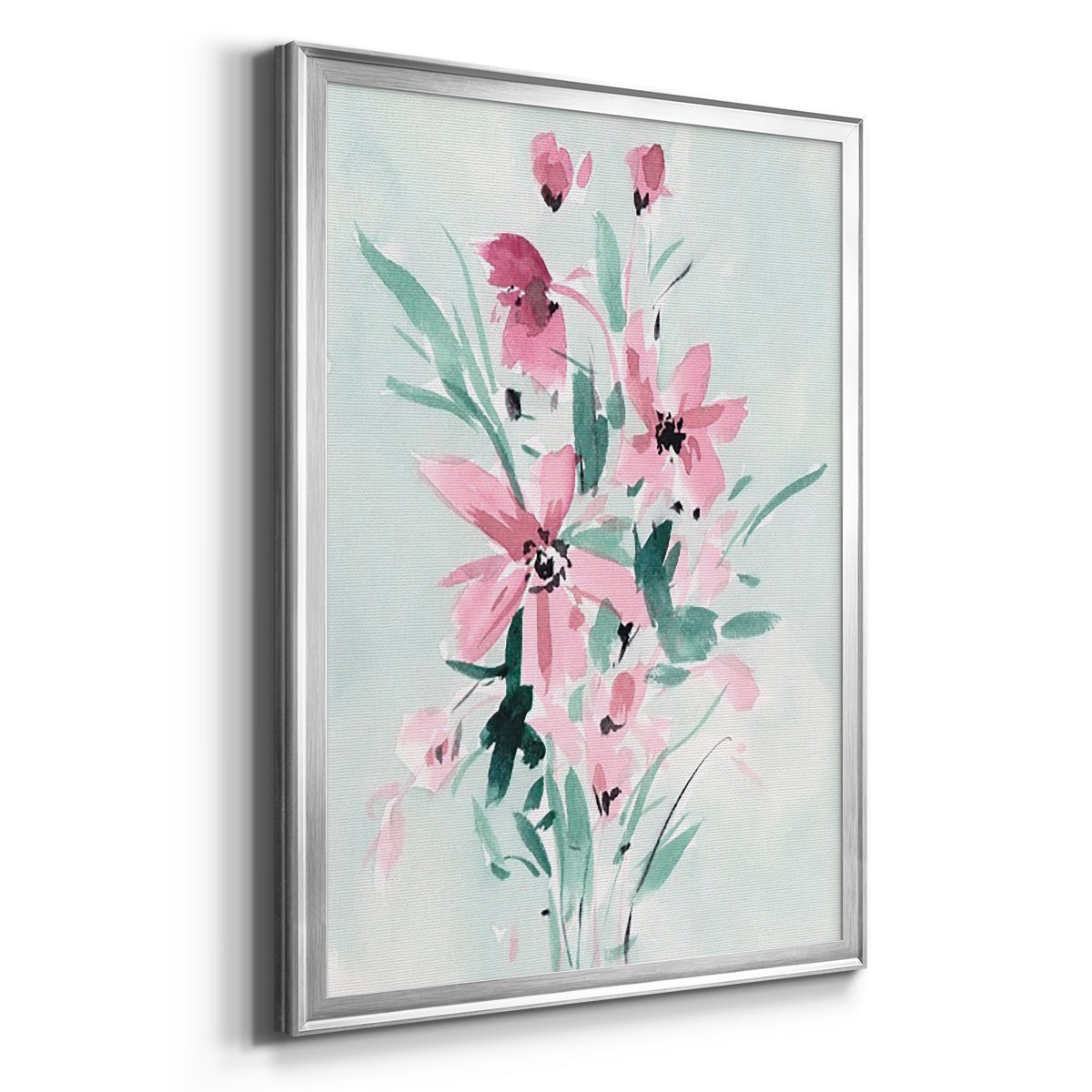 Posy Blooms II - Modern Framed Canvas Print