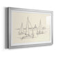 Coastal Contour Sketch II - Modern Framed Art Print
