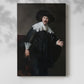 Canvas art print of a dynamic figure with subtle motion and warm tones with a soft shadow on a white background.