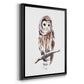 Barred Owl Impressions I - Modern Framed Canvas Print