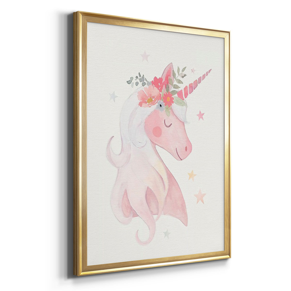 Sweet Unicorn II - Modern Framed Canvas Print