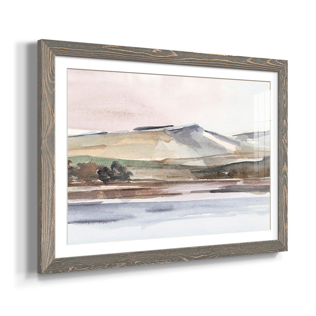 Autumn Mountain Valley I - Barnwood Framed Art Print