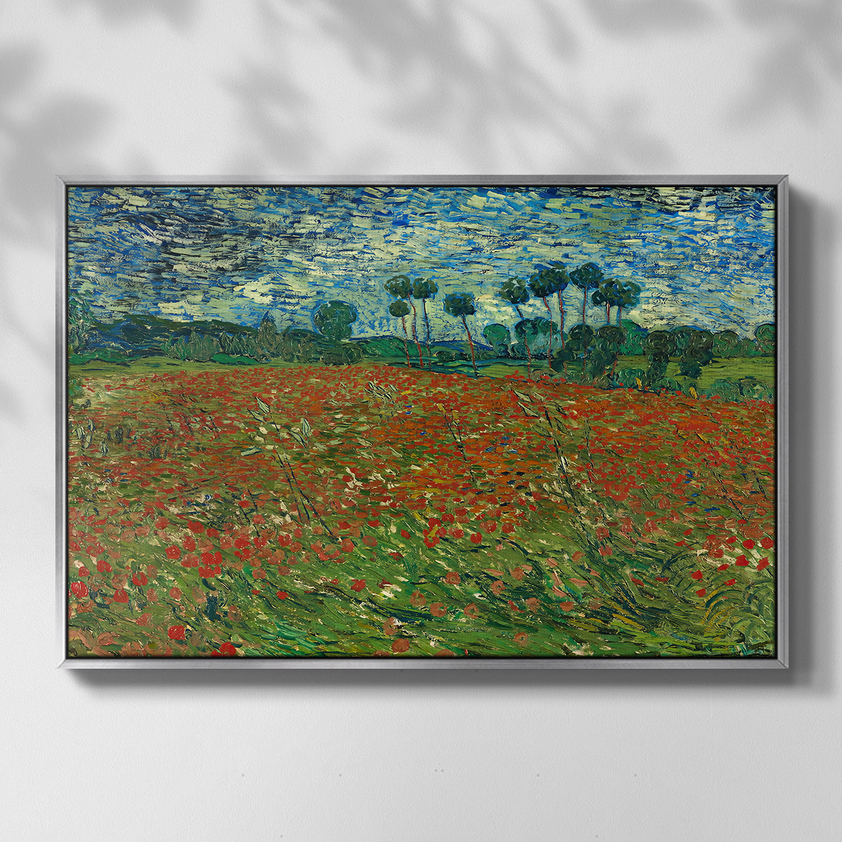 Field with Poppies, 1889 - Floater Framed Canvas Print