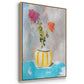 Coin Purse Full of Petals - Floater Framed Canvas Print