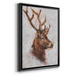 Stag Study II - Modern Framed Canvas Print