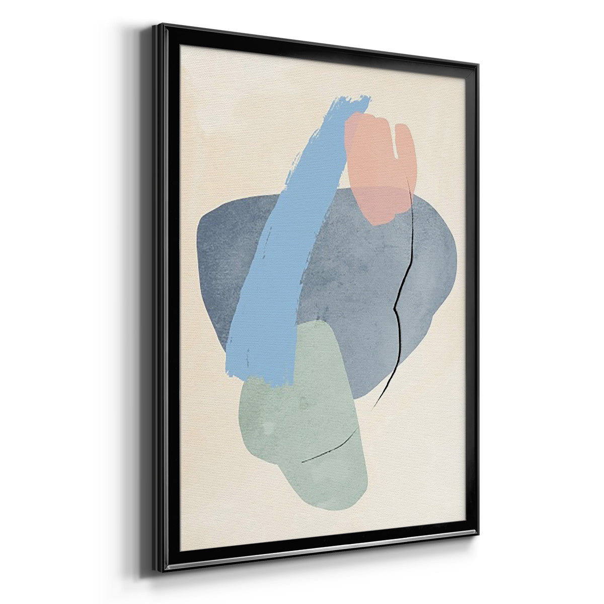 Pastel Assemblage I - Modern Framed Canvas Print